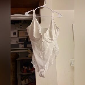 Elegant White Lace Bodysuit
